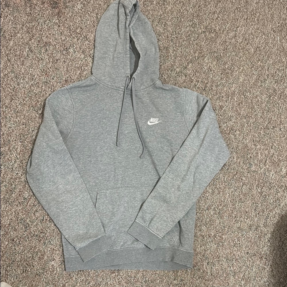 Nike Gray Pullover Sweater with Swoosh Logo